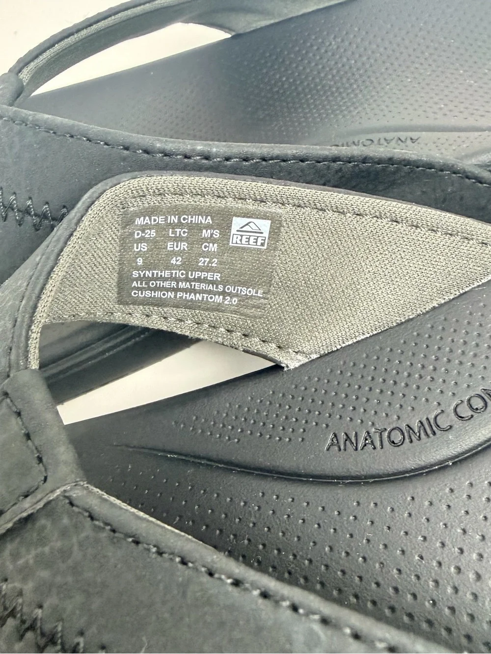 Reef Men's Black Comfort Thong Sandals